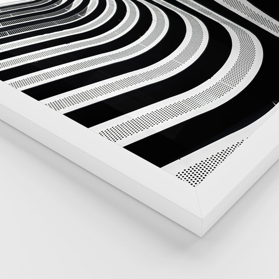 Zestaw obrazy w ramie 30x40 galeria - Sztuka, współczesna, architektura - rama biała