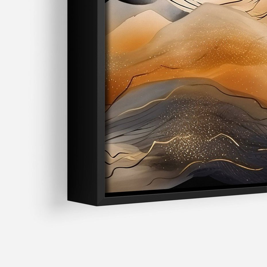 Obraz w ramie 70x100 - Grafika Zachodu - nowoczesna grafika, odcienie pastelowe - rama czarna