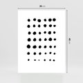 Plakat bez ramy 30x40 - Refleksje Światła - minimalistyczna kompozycja, czarne kropkina białym tle