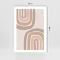 Plakat bez ramy 21x30 - Migotliwe Tęczowe Przestrzenie - abstakcyjne tęcze, delikatne odcienie beżu