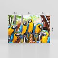 Obraz na płótnie 120x80 - Kolorowa parada papug - papuga, papugi
