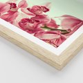 Plakat w ramie 50x70 - Orchidea - delikatne kwiaty - orchidea, kwiaty - rama drewno