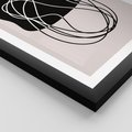 Plakat w ramie 30x40 - Abstrakcyjne Harmonie - abstrakcyjne szkicowane linie, minimalizm - rama czarna