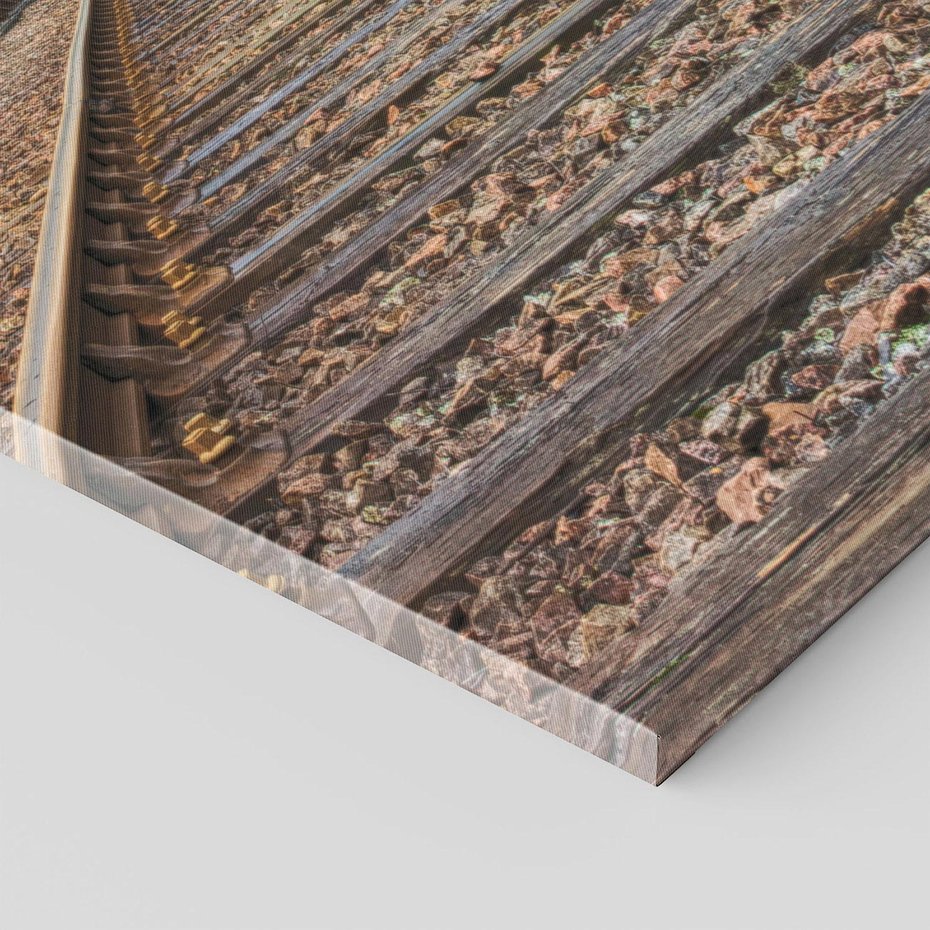 Obraz na płótnie 50x70 - Most Kolejowy - Tropy Podróży w Nocnej Ciszy - most, kolej