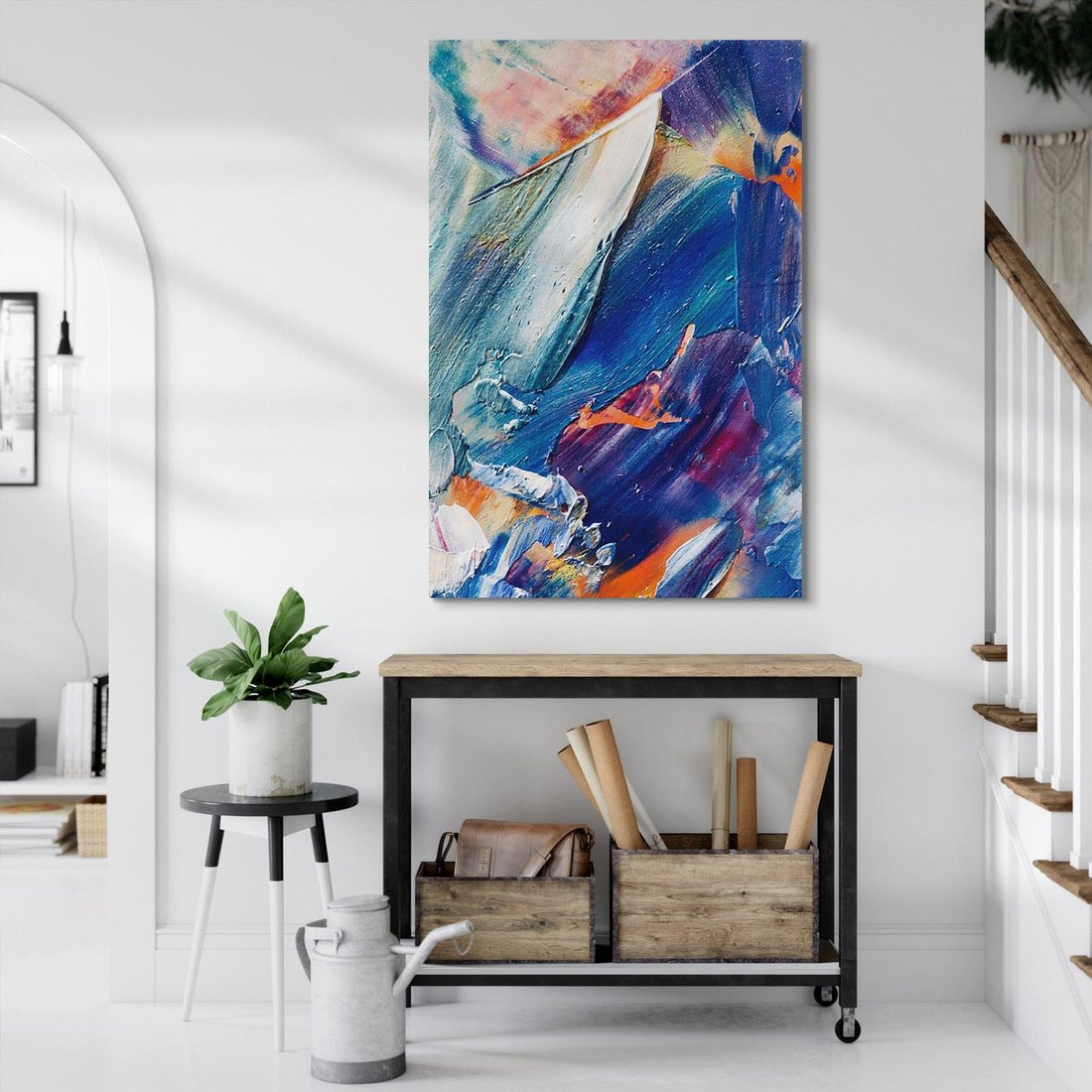 Obraz na płótnie 80x120 - Rytmy ukrytych pragnień - chaos i abstrakcja, plamy koloru