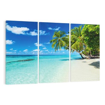 Obraz na płótnie 120x80 - Rajskie plaże na Malediwach - Malediwy, plaża