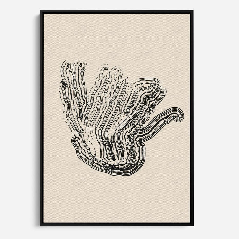 Obraz w ramie 70x100 - Abstrakcyjne Odbicie - abstrakcyjne odbicie, biało czarny - rama czarna