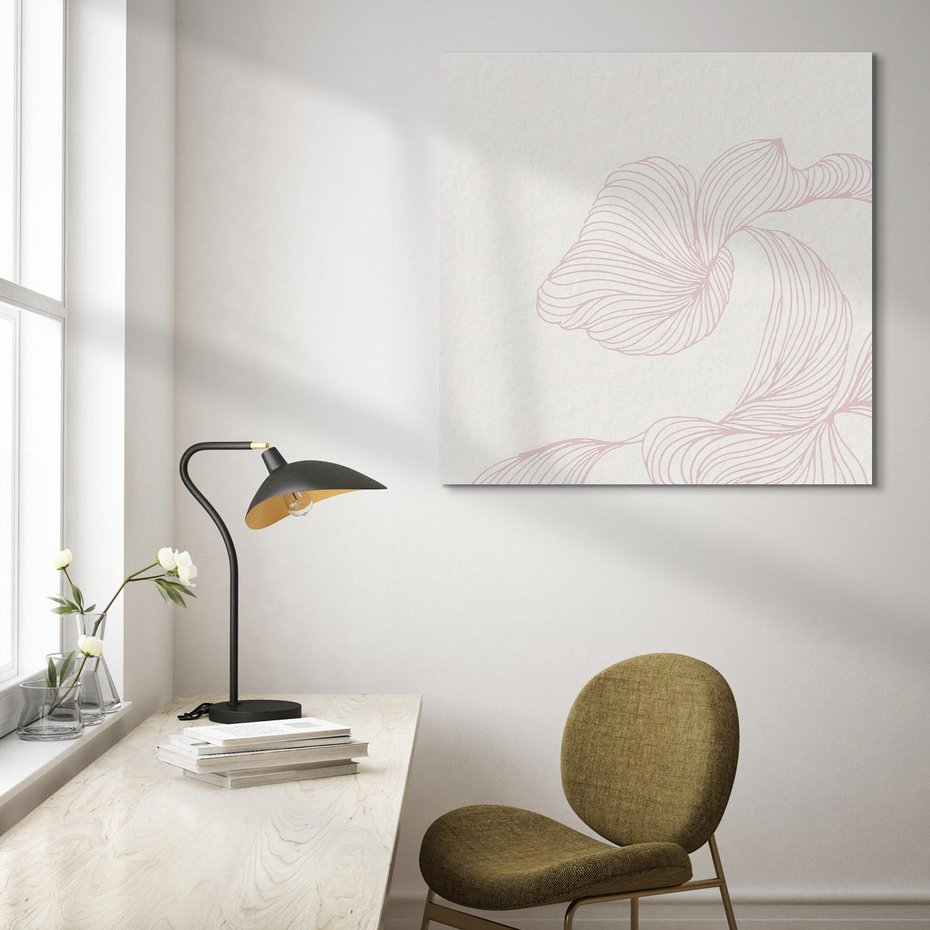 Obraz na płótnie 40x40 - Szept marzeń i tajemnic - abstrakcyjne, roślinne ornamenty