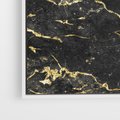 Obraz w ramie 70x100 - Egzotyczny Blask - marmur, złoto - rama biała