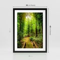 Plakat w ramie 30x40 - Współistnienie z naturą - drzewa, las - rama czarna
