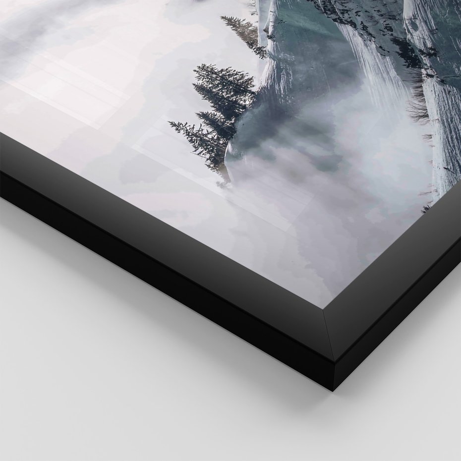 Zestaw obrazy w ramie 40x50 galeria - Zima, górski, krajobraz - rama czarna