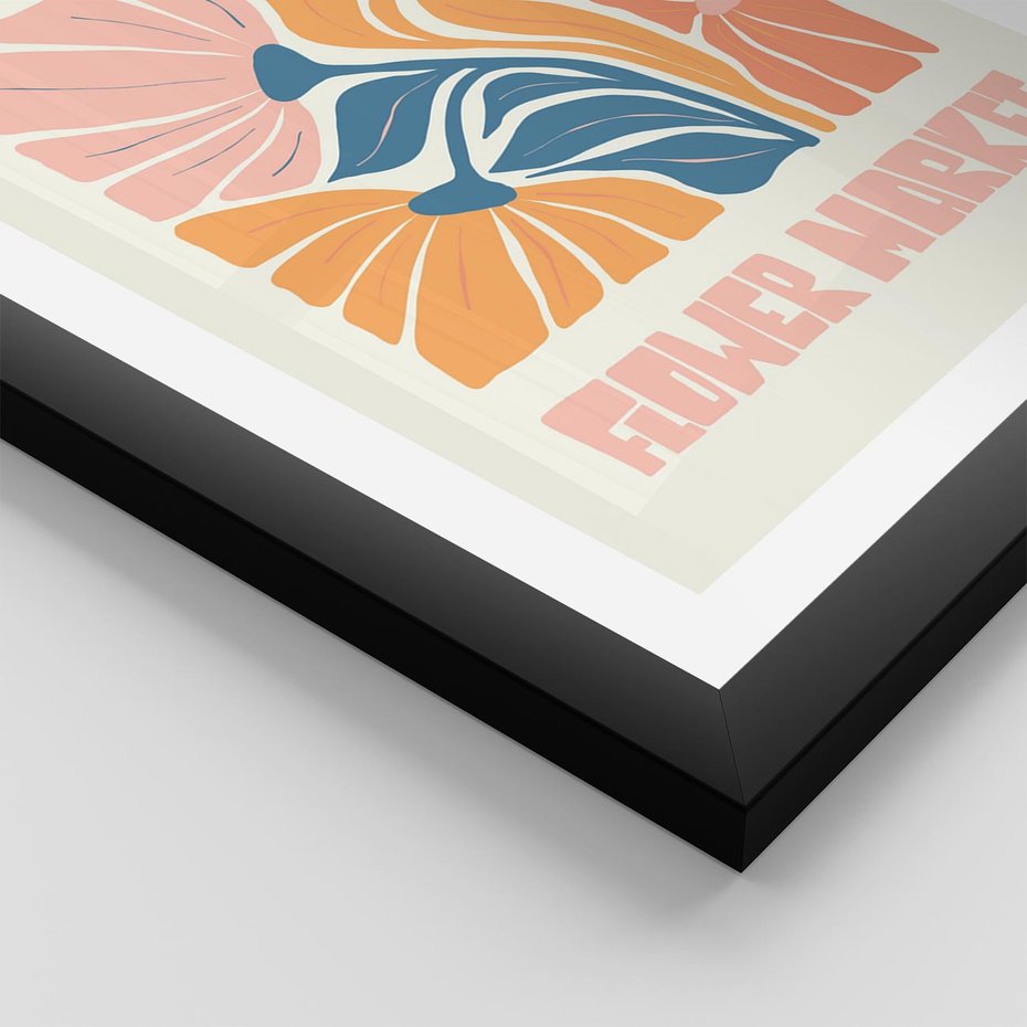 Plakat w ramie 40x50 - Spójny Dysonans - pastelowe kolory, typografia - rama czarna