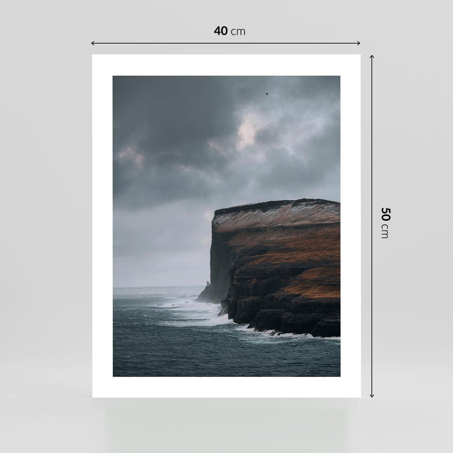 Plakat bez ramy 40x50 - Przyroda w Majestacie - fiordy, klify