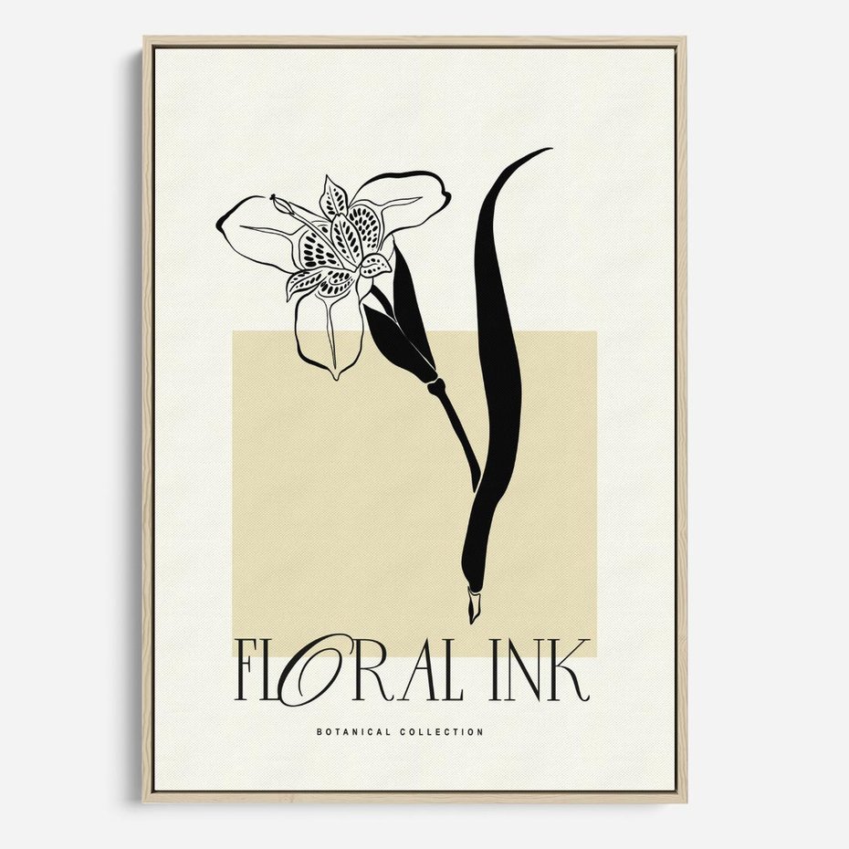 Obraz w ramie 70x100 - Wyblakłe odcienie snów - kwiat, irys - rama drewno