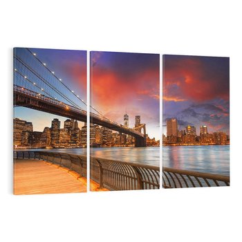 Obraz na płótnie 120x80 - Magia zachodu słońca nad mostem - zachód, słońca