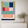 Obraz w ramie 50x70 - Bezgraniczne Nastroje Harmonii - abstrakcyjne geometryczne kształty, olejny obraz - rama drewno