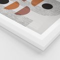 Plakat w ramie 50x70 - Nowoczesna Abstrakcja - geometria, grafika - rama biała
