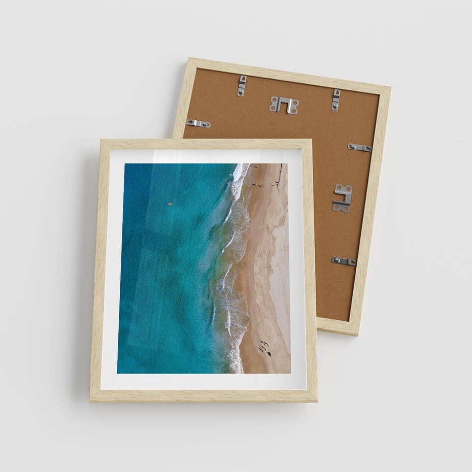 Plakat w ramie 40x50 - Spokój nad morzem - morze, plaża - rama drewno