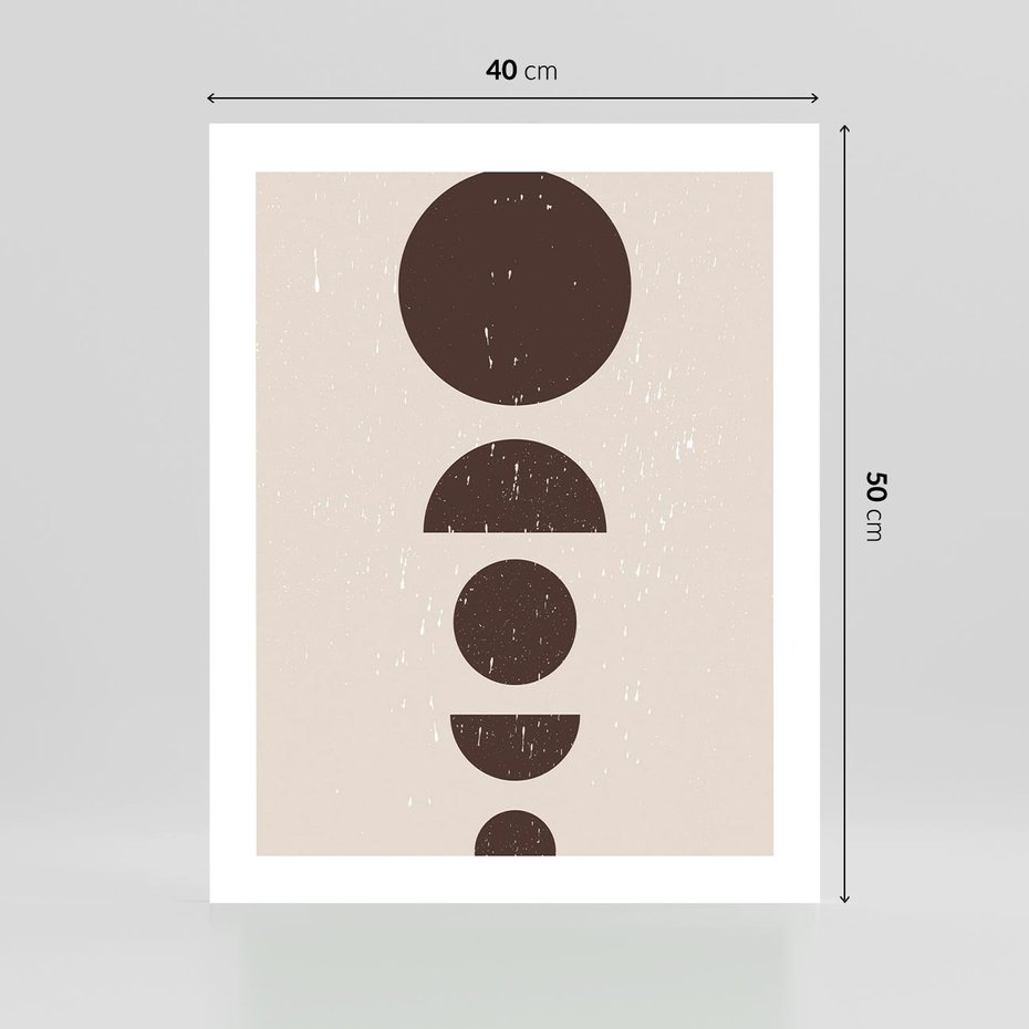 Plakat bez ramy 40x50 - Migocące Granice - mid century styl, nowoczesna grafika