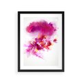 Plakat w ramie 30x40 - Kwiaty abstrakcji - abstrakcja, kwiaty - rama czarna