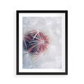 Plakat w ramie 40x50 - Minimalistyczna Delikatność - zbliżenie, dmuchawce - rama czarna