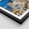 Plakat w ramie 30x40 - Urokliwy widok na Santorini - Santorini, widok - rama czarna