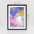 Plakat w ramie 30x40 - Rozbijające Plamy - abstrakcyjny plakat, pastelowe kolory - rama czarna