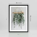 Plakat w ramie 50x70 - Uwodzicielska zieleń eukaliptusa - eukaliptus, zielone - rama czarna