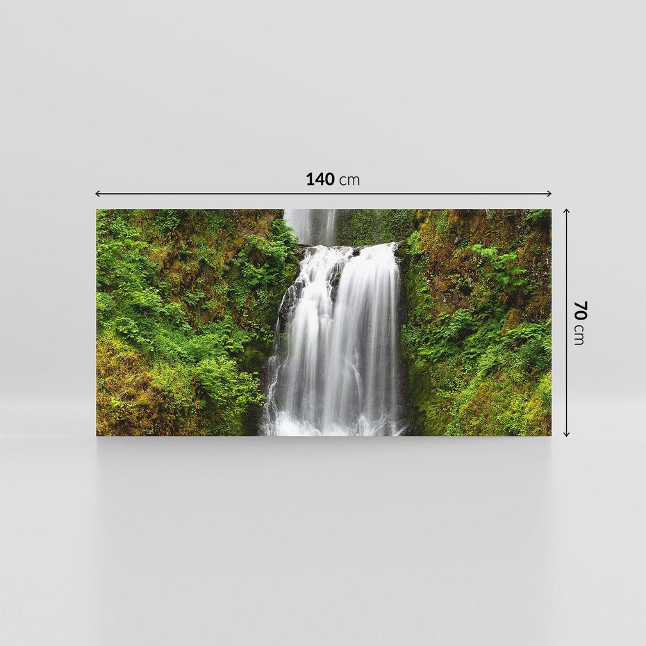 Obraz na płótnie 140x70 - Siła i Urok Natury - wodospad, las