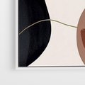 Obraz w ramie 80x120 - Wibracje uczuć i emocji - nieregularne plamy, czarny - rama biała
