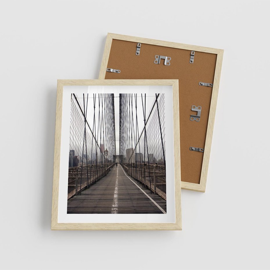 Plakat w ramie 40x50 - Nowoczesna Linia - most, nowoczesna - rama drewno