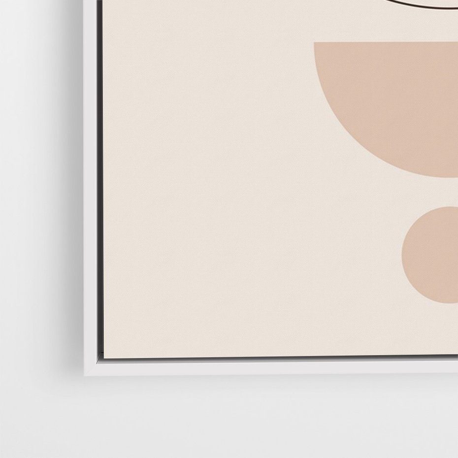 Obraz w ramie 80x120 - Strukturalne Kształty Postępu - boho plakat, minimalizm - rama biała