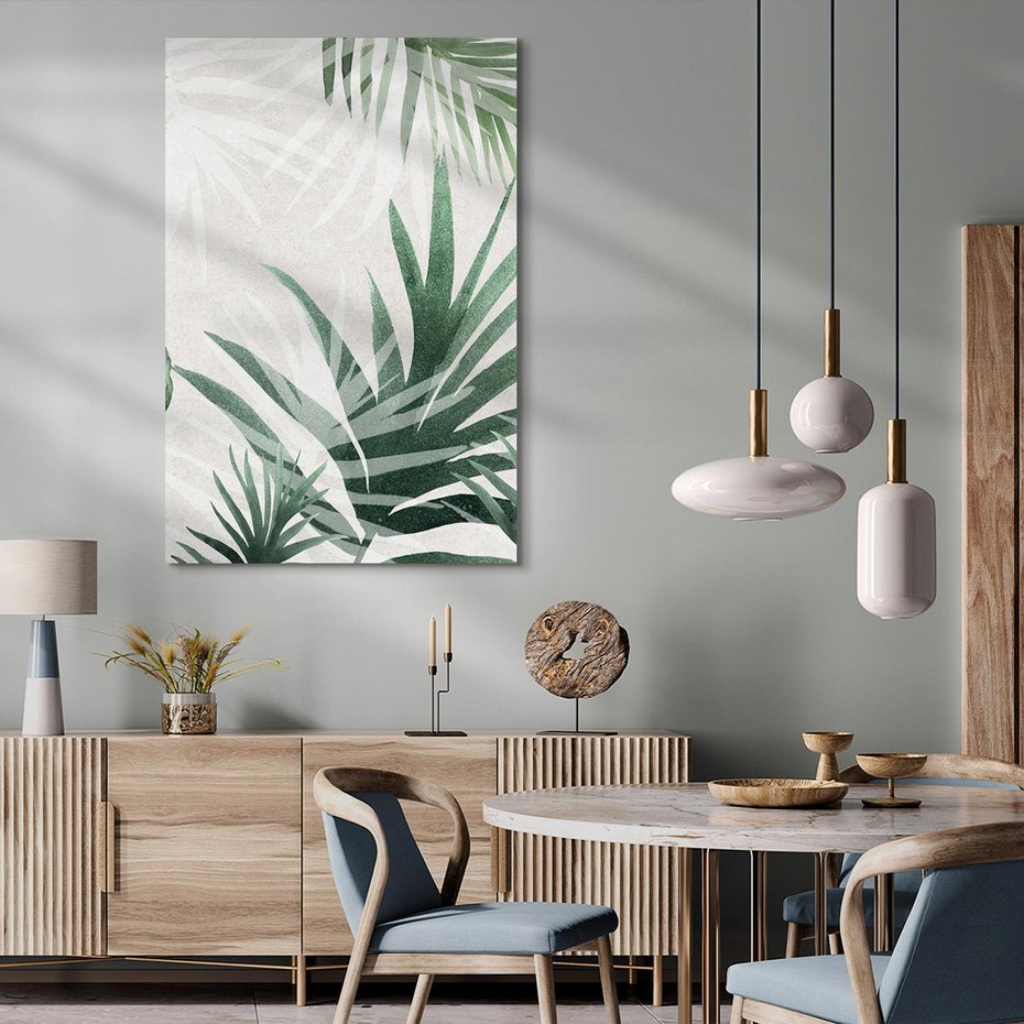 Obraz na płótnie 70x100 - Tropikalne Akwarele - tropikalne liście, akwarela