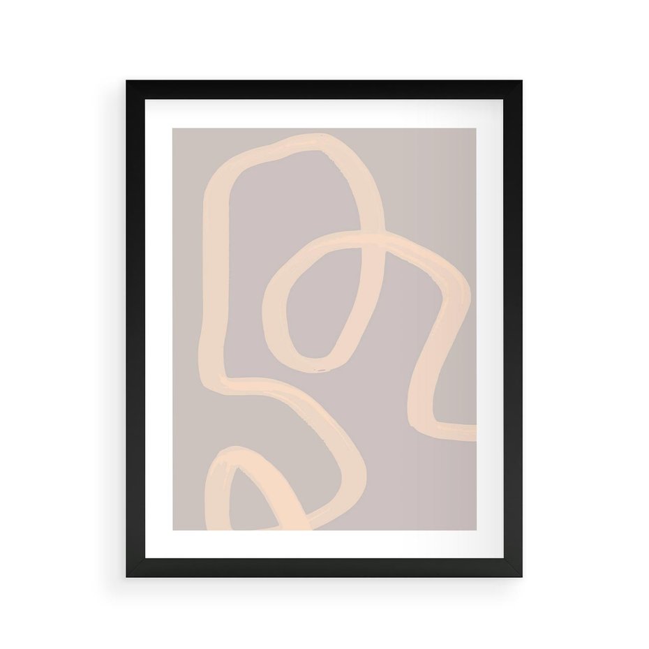 Plakat w ramie 40x50 - Nowoczesne Odbicia - minimalistyczny obraz, nowoczesny - rama czarna