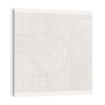 Obraz na płótnie 40x40 - Geometryczna Elegancja Mid Century - mid century, minimalizm