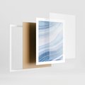 Plakat w ramie 40x50 - Abstrakcyjna akwarela - abstrakcja, akwarela - rama biała