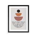 Plakat w ramie 30x40 - Półkola i Boho Akcent - geometria, półkola - rama czarna