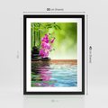 Plakat w ramie 30x40 - Oaza Storczyka i Wody - spa, storczyk - rama czarna