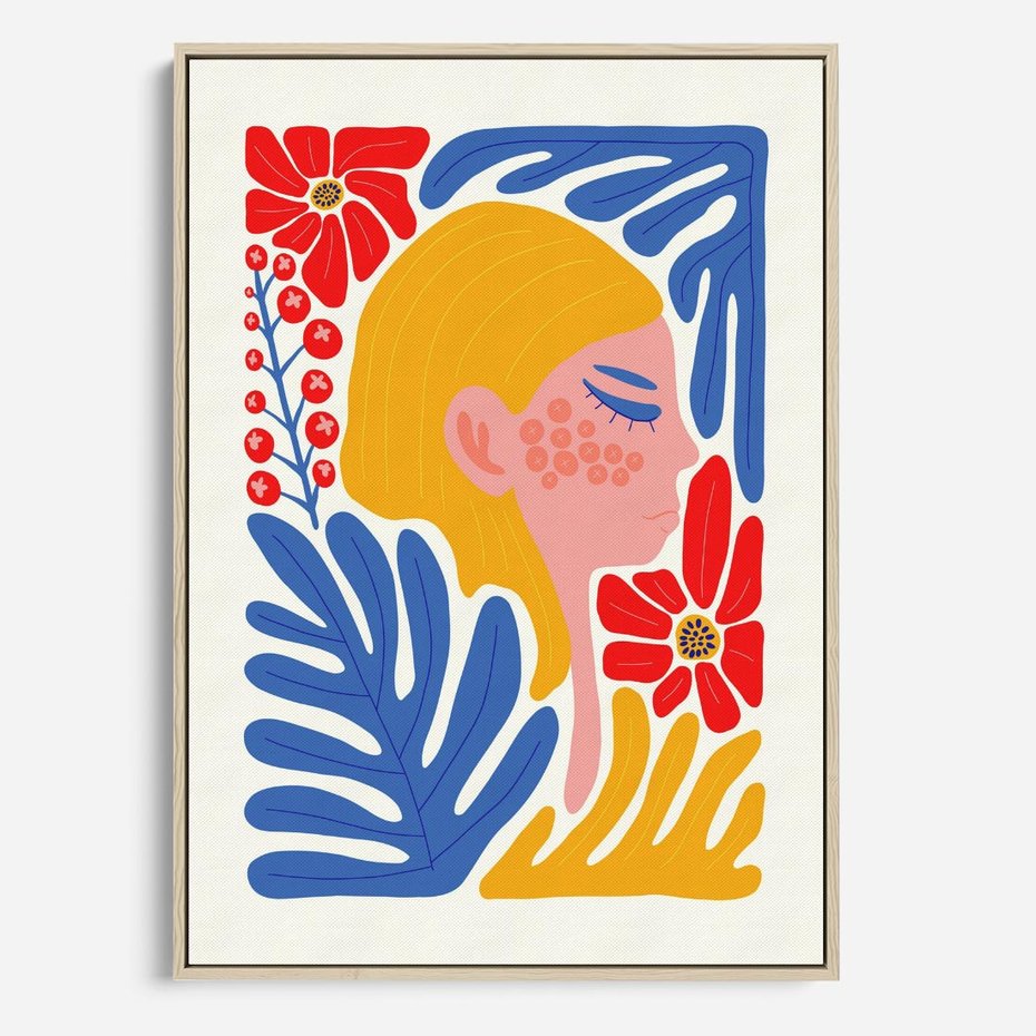 Obraz w ramie 50x70 - Kolorowe Rytmy - kobieca sztuka, abstrakcja - rama drewno