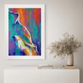 Plakat bez ramy 30x40 - Olejne Wibrujące Emocje - abstrakcyjny obraz, różne kolorowe maźnięcia pędzla