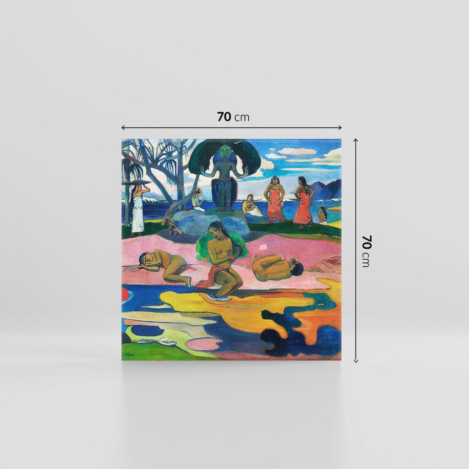 Obraz na płótnie 70x70 - Day of the God 1894, Paul Gauguin - Reprodukcja - reprodukcja, obraz na płótnie