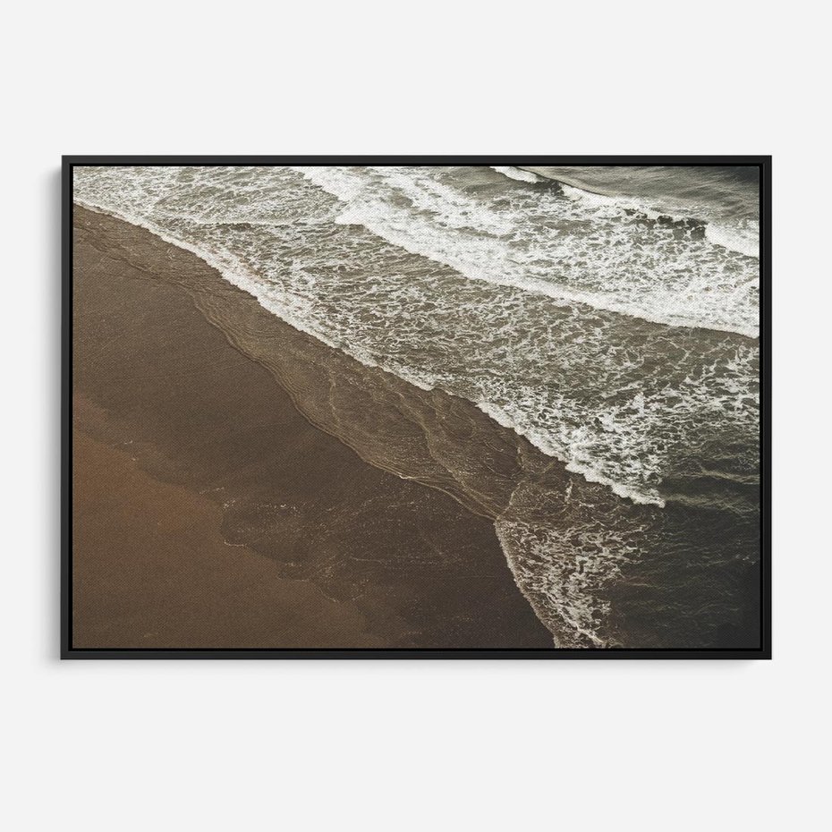 Obraz w ramie 70x50 - Spokój nad plażą - plaża, morze - rama czarna