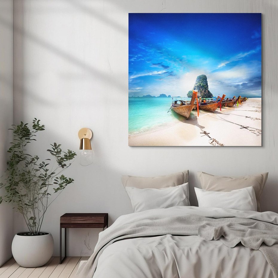 Obraz na płótnie 60x60 - Morze na Łodzi - morze, łódź