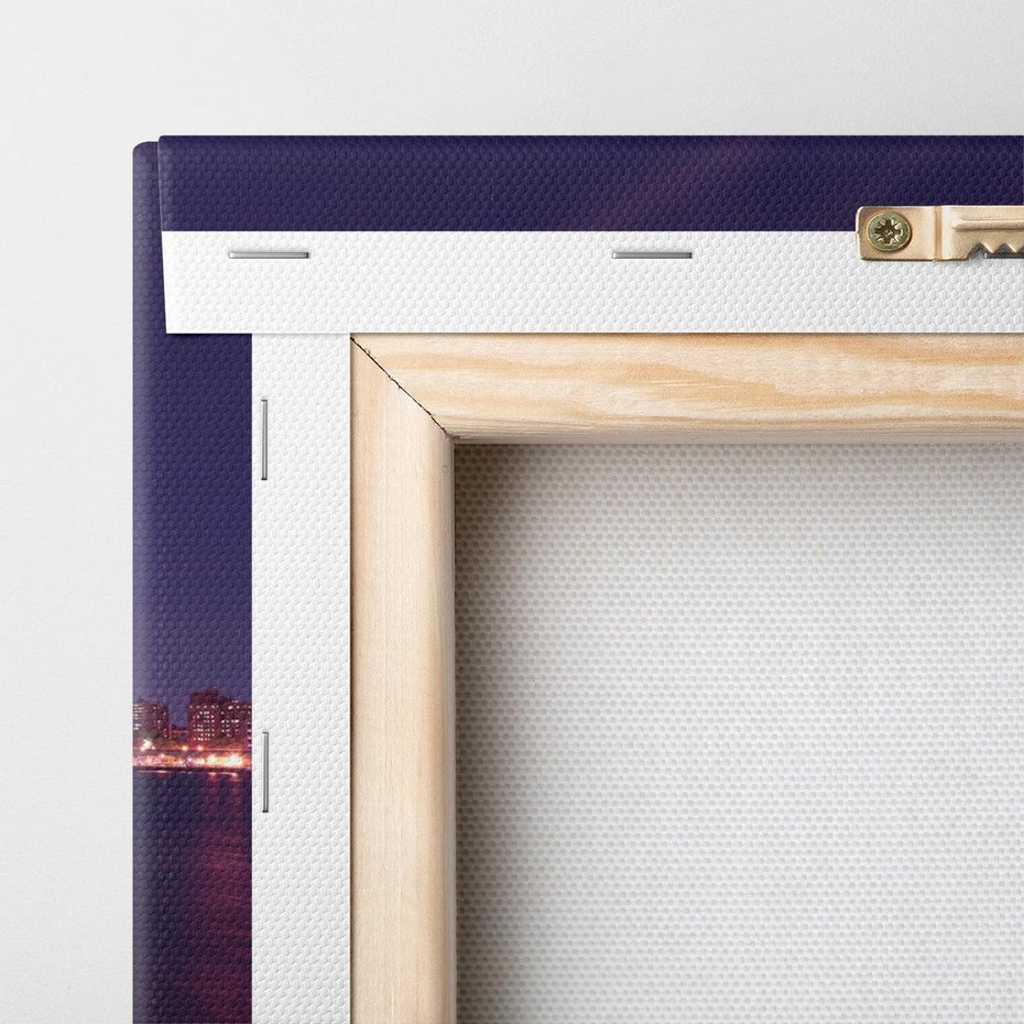 Obraz na płótnie 100x50 - Most w Nowym Jorku nocą - most, Nowy Jork