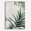 Obraz w ramie 70x100 - Tropikalne Akwarele - tropikalne liście, akwarela - rama drewno