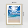 Plakat w ramie 30x40 - Wakacyjna plaża - plaża, wakacje - rama drewno