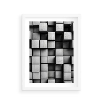 Plakat w ramie 30x40 - Geometryczne Elegancje - nowoczesny, geometryczny - rama biała