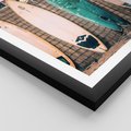 Plakat w ramie 40x50 - Deski Surfingowe w Pionie - deski surfingowe, ustawione pionowo - rama czarna