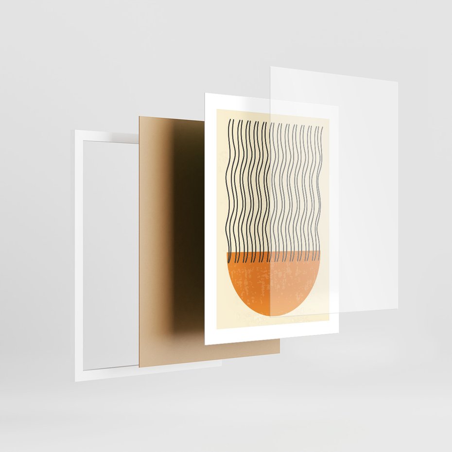 Zestaw obrazy w ramie 30x40 galeria - Graficzne, plakaty, nowoczesne - rama biała