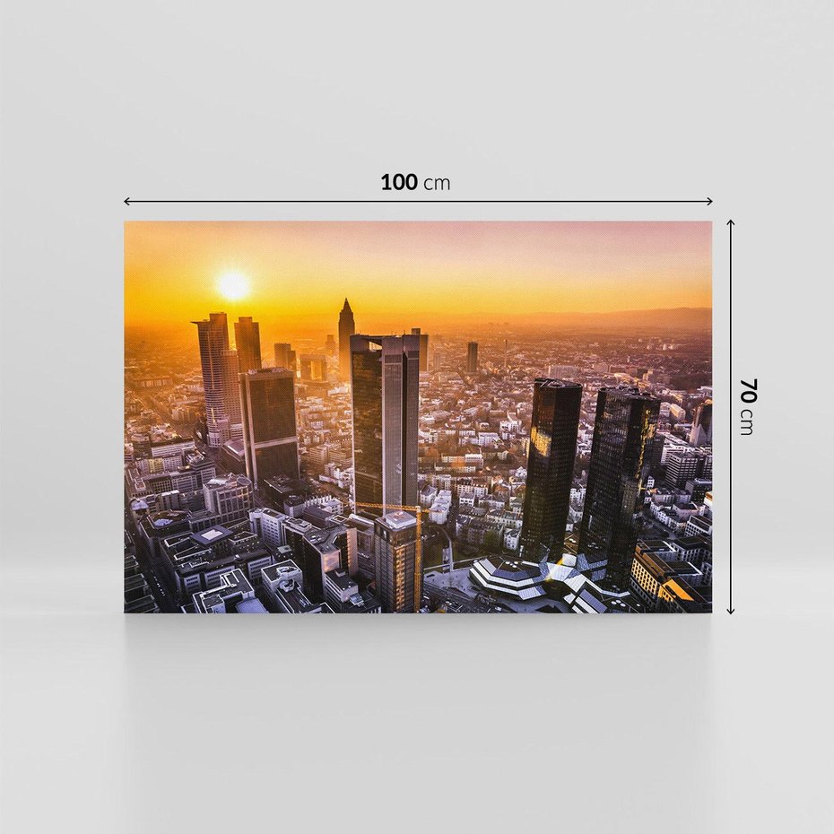 Obraz na płótnie 100x70 - Magiczny Frankfurt - miasto kontrastów - Frankfurt, Niemcy